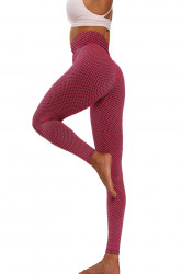 Colanti modelatori, anticelulitici, 3D, talie inalta, Roz, efect Push Up