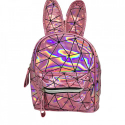 Rucsac, Pink, Holografic, Piele Ecologica
