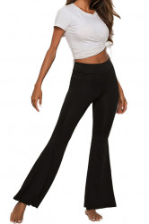Colanti evazati, talie inalta, Black