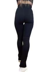 Colanti modelatori cu fermoare, talie inalta, Black