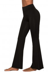 Colanti evazati, talie inalta, Black