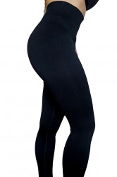 Colanti modelatori, stil reiat, talie inalta, negri