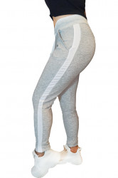 Pantaloni trening dama, Gri deschis