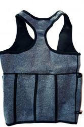 Vesta maiou neopren femei cu fermoar si corset, Gri