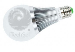 Bec LED 9W E27 12V cu lumină caldă