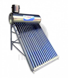 Kit solar nepresurizat compact, cu boiler inox 100 litri si 10 tuburi vidate