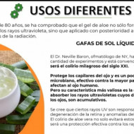 USOS DIFERENTES GEL ALOE VERA 95 %