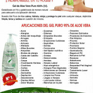 APLICACIONES GEL PURO ALOE VERA 95%