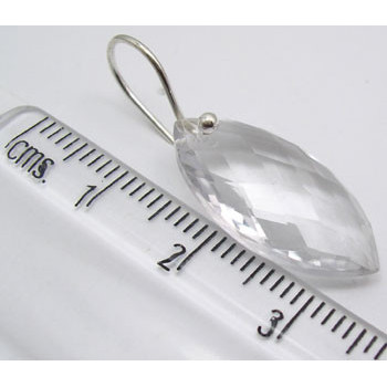 Cercei Argint 925 cu Cristal, 3.2 cm lungime