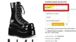 Calzature Pleaser o Demonia sconti e aumenti Calzature Pleaser o Demonia sconti e aumenti