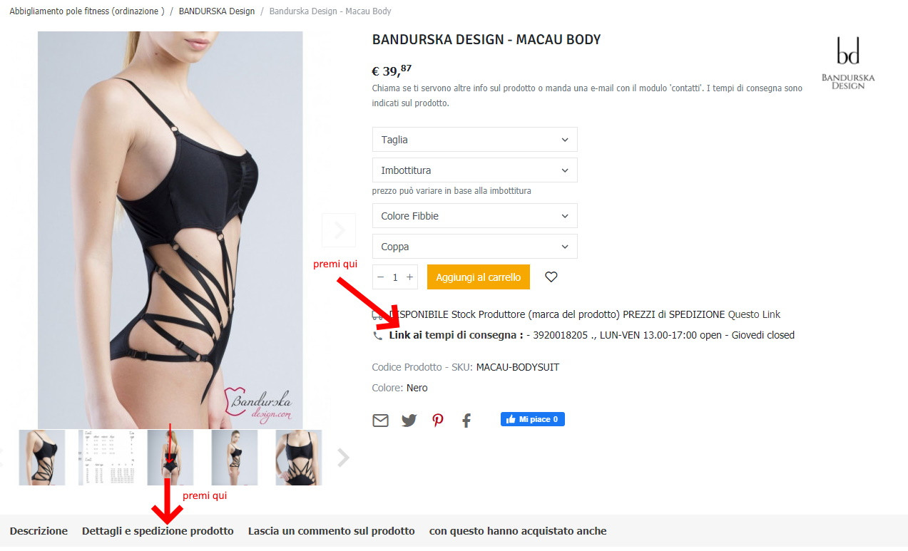 tempi di consegna italia pole dance