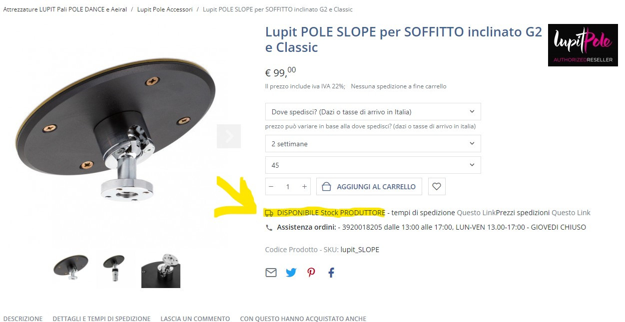stock prodotti