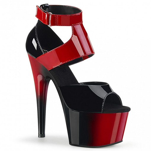 Pleaser ADORE-700-16 Blk-Red Pat/Red-Blk