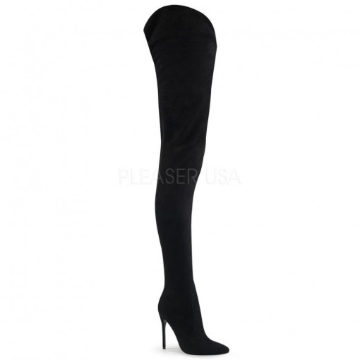 Pleaser COURTLY-4017 Blk Faux Suede