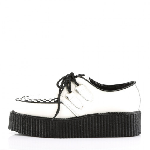 Demonia CREEPER-402 Wht Leather