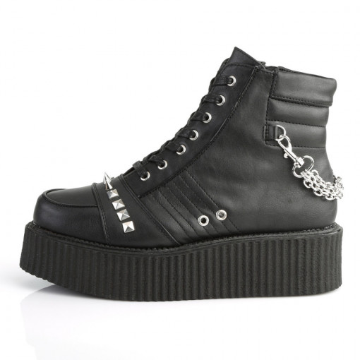 Demonia V-CREEPER-565 Blk Vegan Leather
