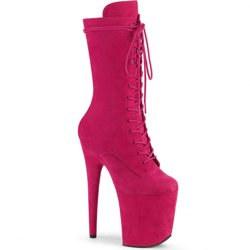 Pleaser FLAMINGO-1050FS H. Pink Faux Suede/H. Pink