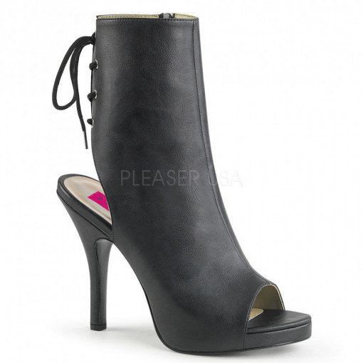 Pleaser Pink Label EVE-102 Blk Faux Leather