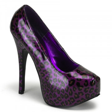 Bordello TEEZE-37 Purple Cheetah Pat