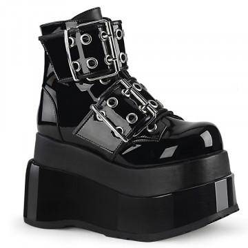 Demonia BEAR-104 Blk Pat-Vegan Leather