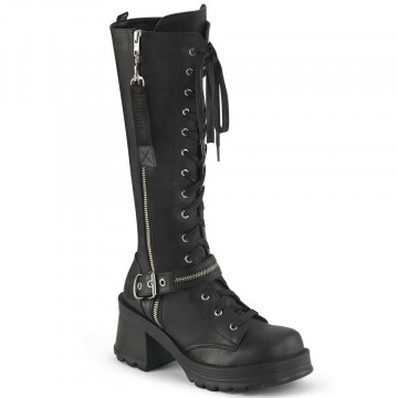 Demonia BRATTY-206 Blk Vegan Leather
