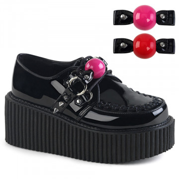 Demonia CREEPER-222 Blk Pat GAG