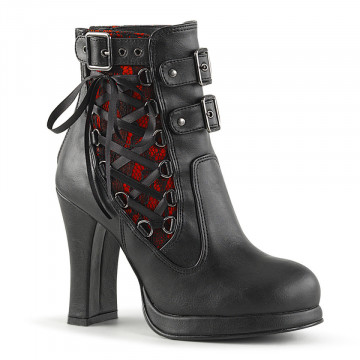 Demonia CRYPTO-51 Blk-Red Lace nr 39 spedizione subito h24