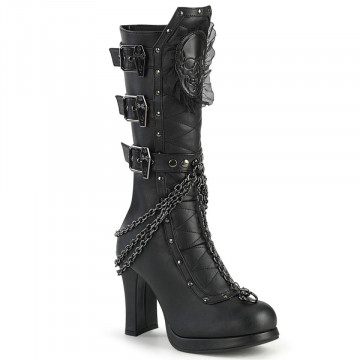 Demonia CRYPTO-67 Blk Vegan Leather