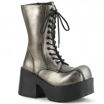 Demonia PLATOON-202 Pewter Pu