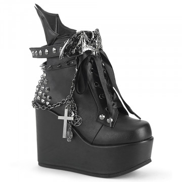 Demonia POISON-107 Blk Vegan Leather