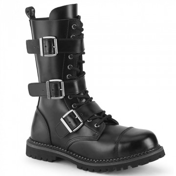 Demonia RIOT-12BK Blk Leather