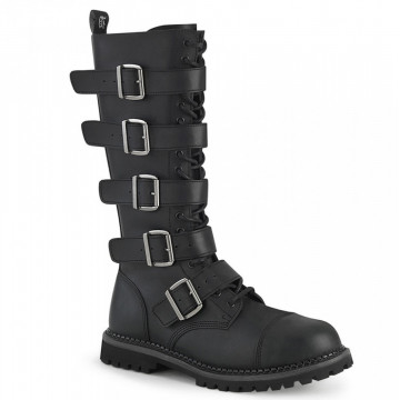 Demonia RIOT-18BK Blk Vegan Leather