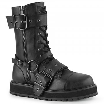 Demonia VALOR-220 Blk Vegan Leather