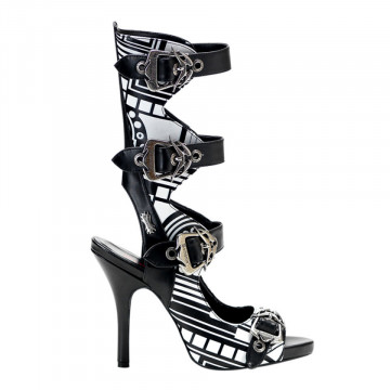 Demonia ZOMBIE-106UV Blk Pu-UV Wht