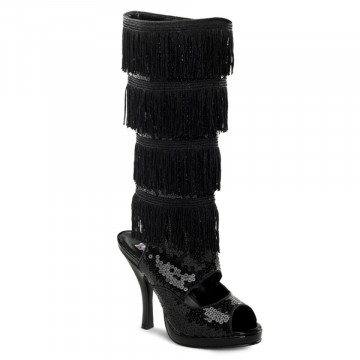 Funtasma FLAPPER-168 Blk Sequins