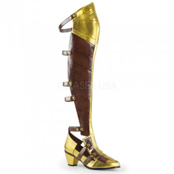 Funtasma MAIDEN-8830 Brown-Gold Pu
