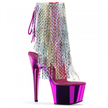 Pleaser ADORE-1017RSF Clr-Multi/Fuchsia Chrome
