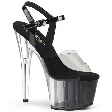 Pleaser ADORE-708T-1 Smoke-Blk/Blk-Clr Ombre