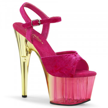 Pleaser ADORE-709MCT Pink Crushed Velvet/Dual Tinted