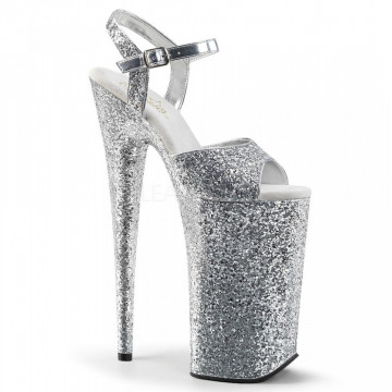 Pleaser BEYOND-010LG Slv Glitter/Slv Glitter