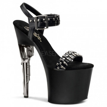 Pleaser BONDGIRL-712 Blk Faux Leather/Blk Matte