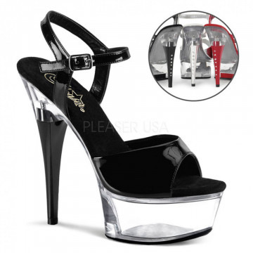 Pleaser CAPTIVA-609 Blk Pat/Clr