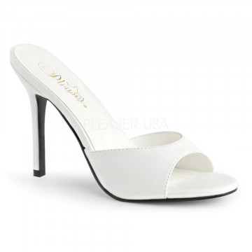 Pleaser CLASSIQUE-01 Wht Kid Pu
