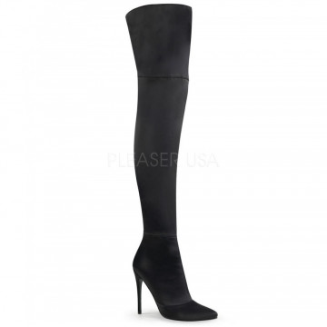 Pleaser COURTLY-3012 Blk Stretch Satin
