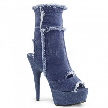 Pleaser DELIGHT-1030 Denim Blue Str Fabric