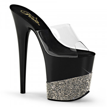 Pleaser FLAMINGO-801-3 Clr/Blk-Pewter RS