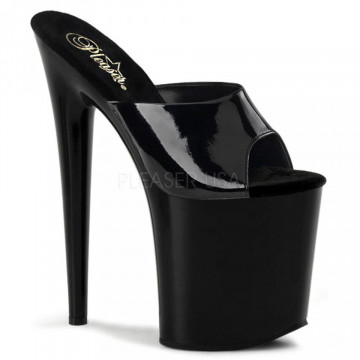 Pleaser FLAMINGO-801 Blk Pat/Blk