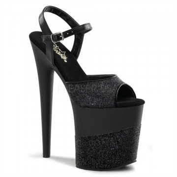 Pleaser FLAMINGO-809-2G Blk Glitter/Blk-Glitter