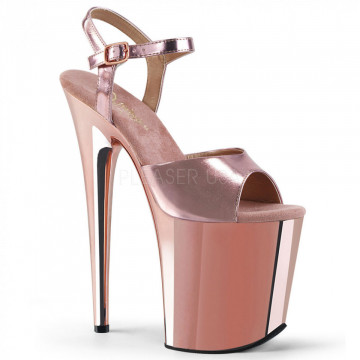 Pleaser FLAMINGO-809 Rose Gold Met. Pu/Rose Gold C