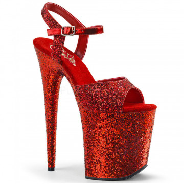 Pleaser FLAMINGO-810LG Red Gltr/Red Gltr